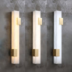 Alabaster LED Wall Sconce in Brushed Brass | Modern Linear Lighting