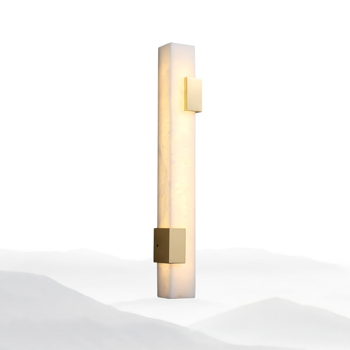 Alabaster LED Wall Sconce in Brushed Brass | Modern Linear Lighting