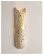 Lumen Crest Travertine Wall Sconce with Integrated LED