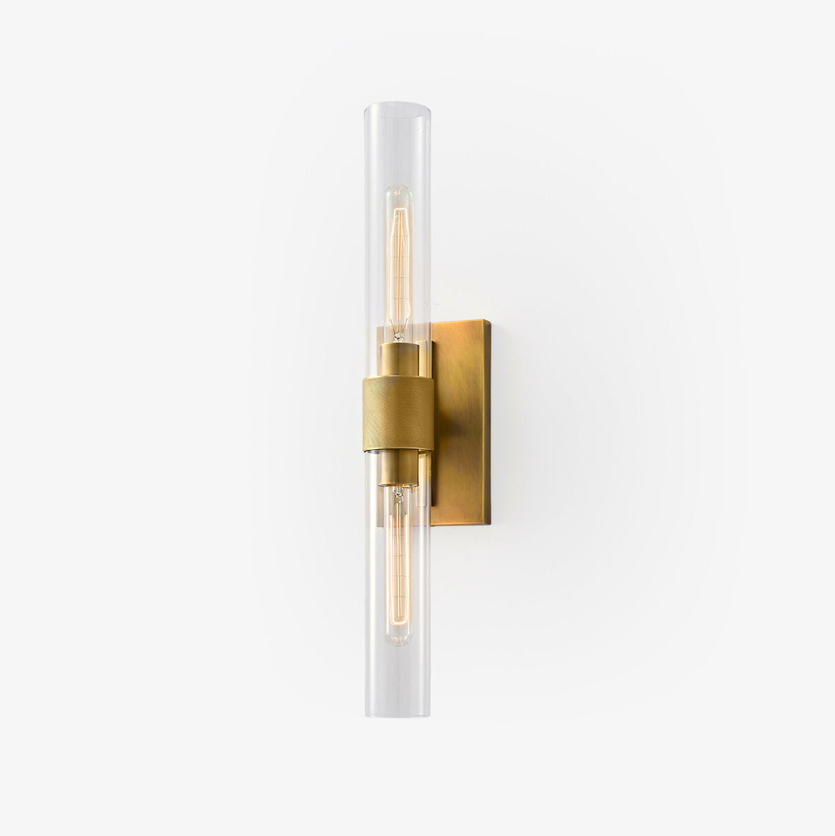Lumen Cylix Wall Sconce in Brass and Glass | Modern Minimalist Wall Light