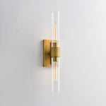 Lumen Cylix Wall Sconce in Brass and Glass | Modern Minimalist Wall Light