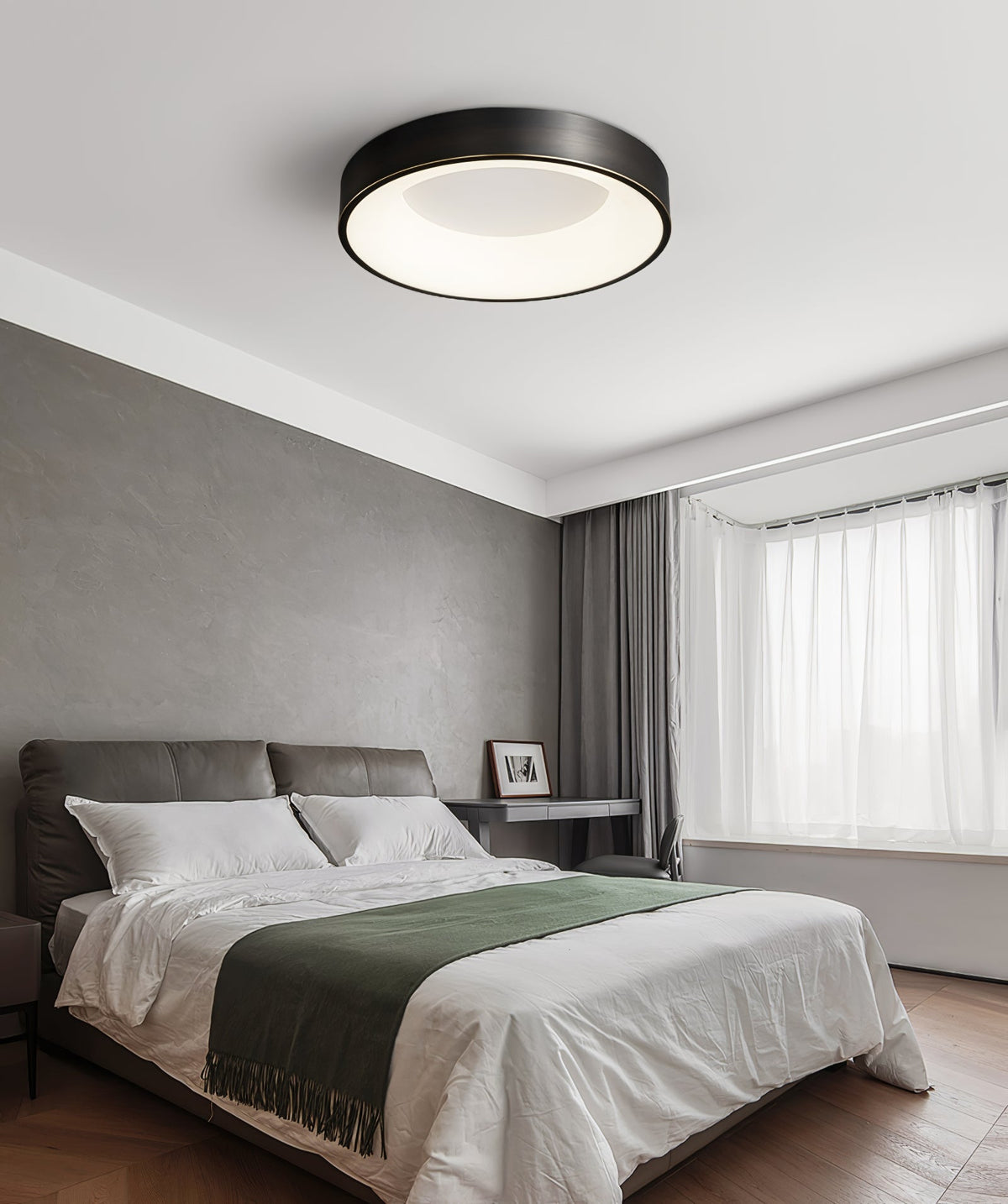 Lumenia Modern Brass LED Flush Mount Ceiling Light for Living Room and Bedroom