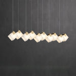 Lumina Vox Alabaster Pendant Light – Sculptural Brass Chandelier