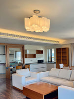 Luminara Sculpted Glass Chandelier for Modern Interiors