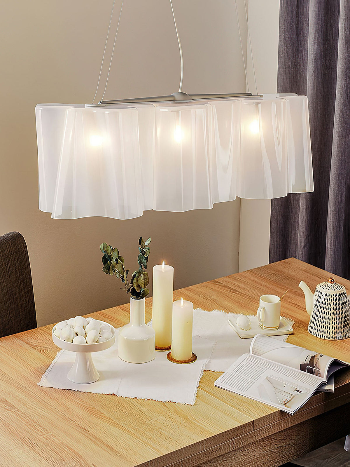 Luminara Sculpted Glass Chandelier for Modern Interiors