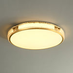 Luminara Flush Mount Ceiling Light in Brass and Glass