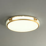 Luminara Flush Mount Ceiling Light in Brass and Glass
