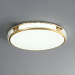 Luminara Flush Mount Ceiling Light in Brass and Glass