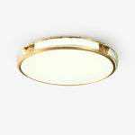 Luminara Flush Mount Ceiling Light in Brass and Glass