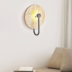 Luminous Horizon Wall Sconce in Yellow Travertine with Black Metal Accent