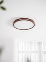 Lumis Halo Ceiling Light – Modern Round LED Flush Mount with Wood Accent