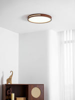 Lumis Halo Ceiling Light – Modern Round LED Flush Mount with Wood Accent