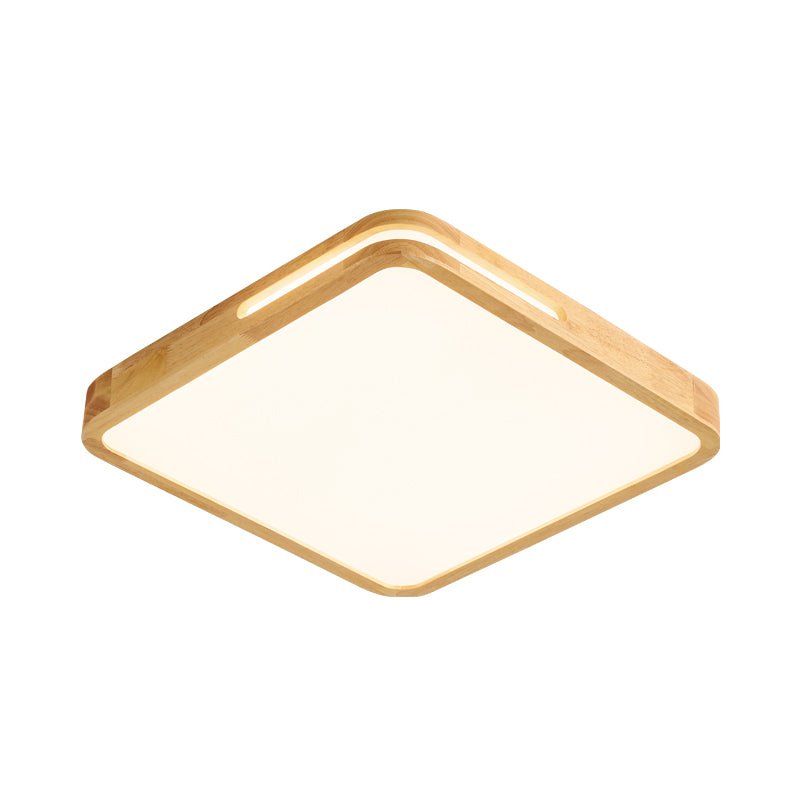 Lumis Halo Ceiling Light – Modern Round LED Flush Mount with Wood Accent