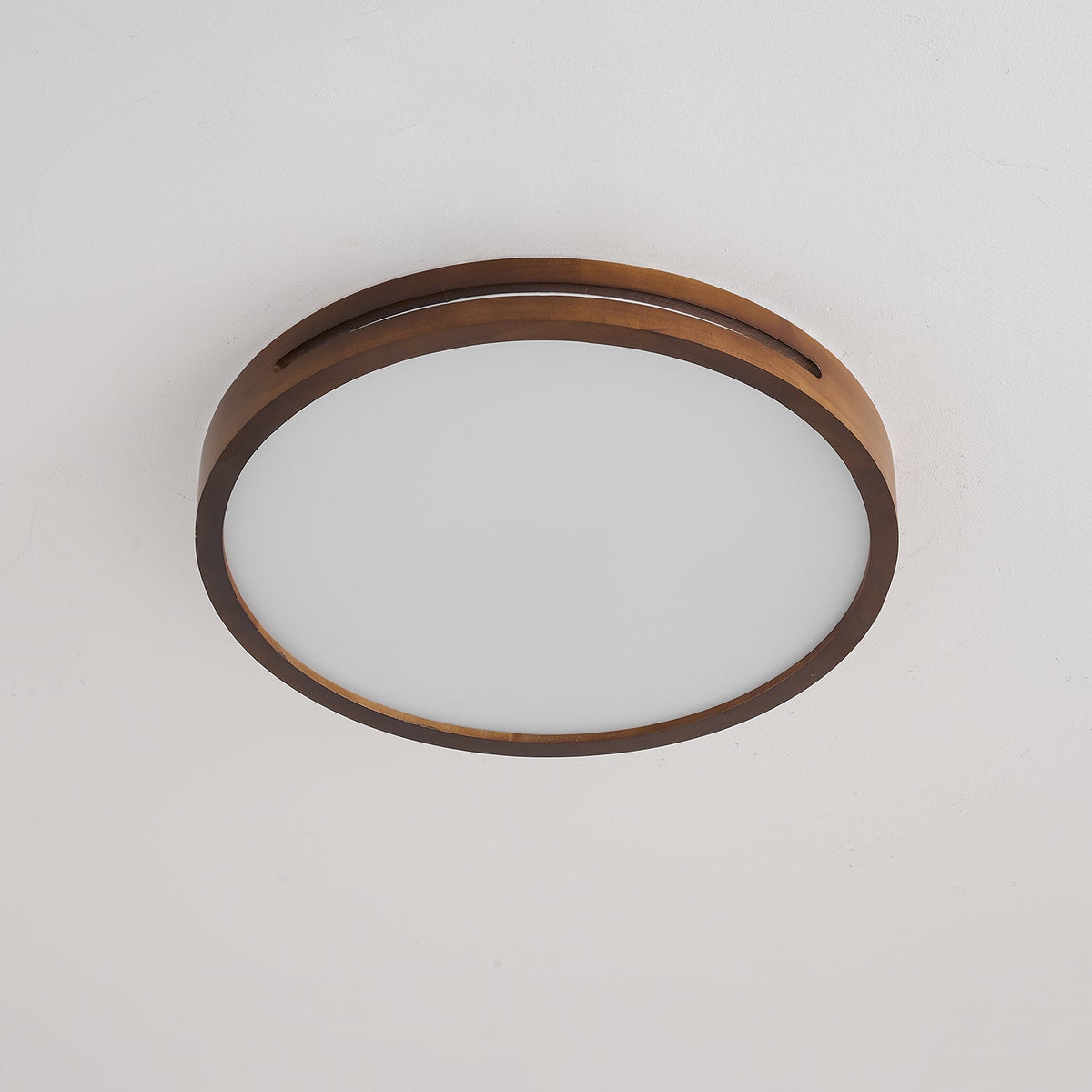 Lumis Halo Ceiling Light – Modern Round LED Flush Mount with Wood Accent