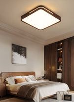 Lumis Halo Ceiling Light – Modern Round LED Flush Mount with Wood Accent