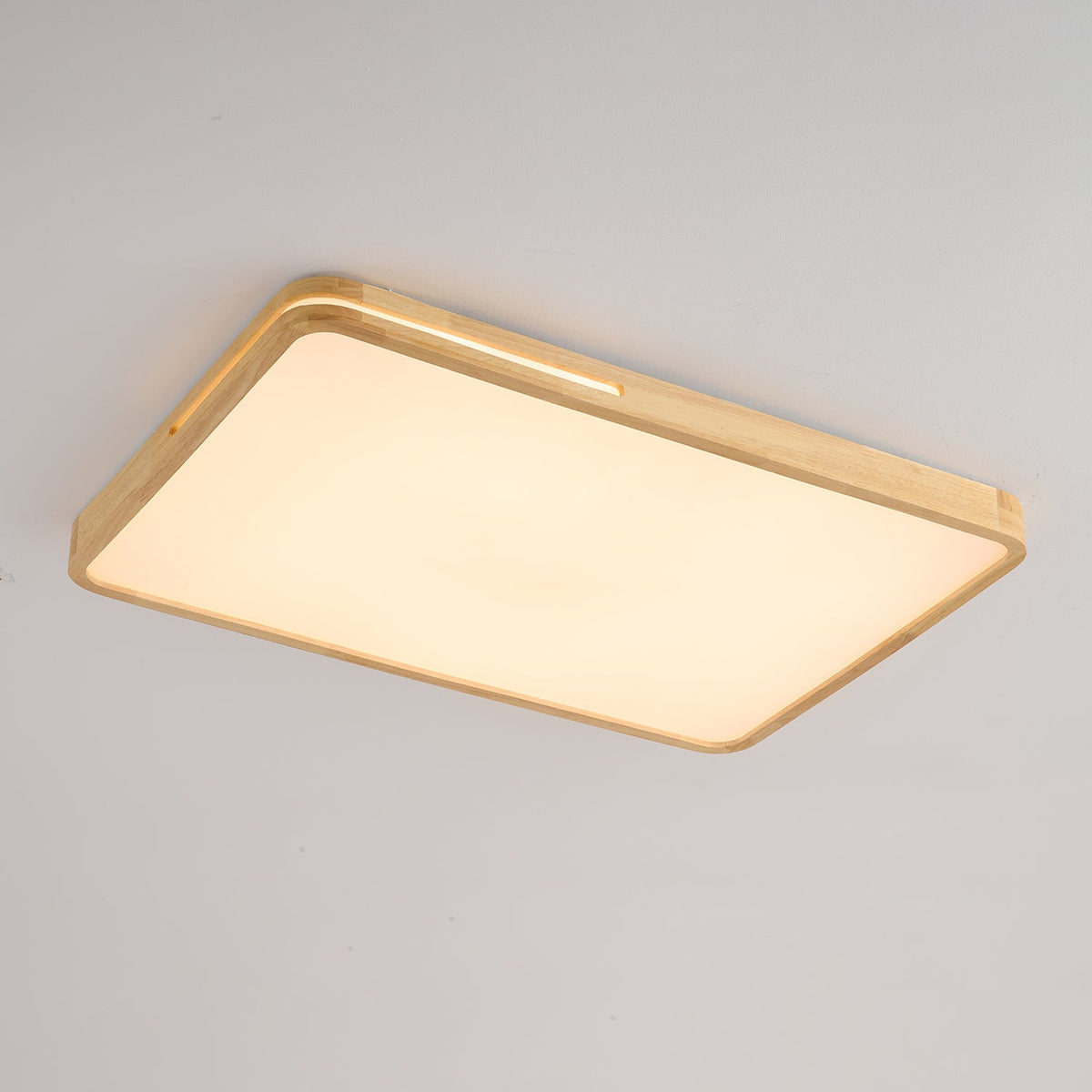 Lumis Halo Ceiling Light – Modern Round LED Flush Mount with Wood Accent