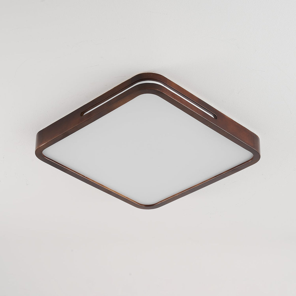 Lumis Halo Ceiling Light – Modern Round LED Flush Mount with Wood Accent