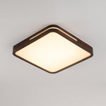 Lumis Halo Ceiling Light – Modern Round LED Flush Mount with Wood Accent