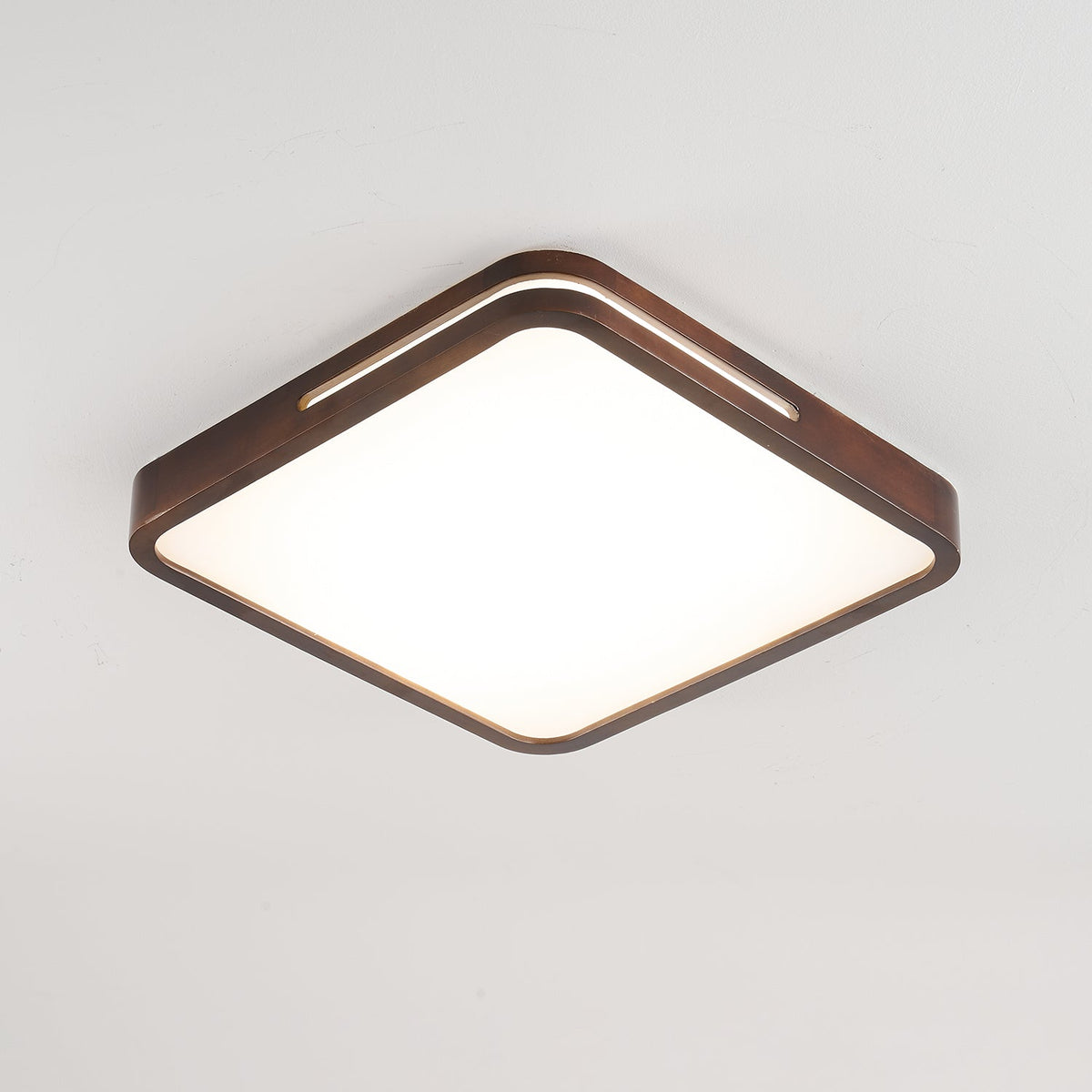 Lumis Halo Ceiling Light – Modern Round LED Flush Mount with Wood Accent