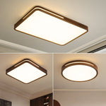 Lumis Halo Ceiling Light – Modern Round LED Flush Mount with Wood Accent