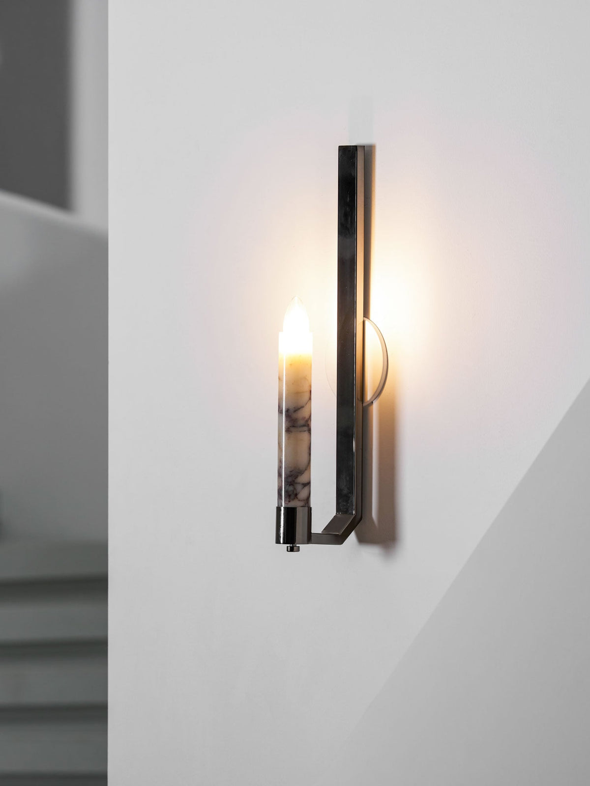 Lumivolt Alabaster Wall Sconce – Modern Marble & Metal Wall Light