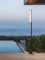 Lumo Arc Outdoor Post Light – Modern LED Garden Lamp in Matte Black