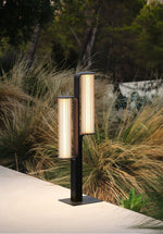 Lumo Arc Duo Outdoor Post Lamp – Modern LED Garden Lighting