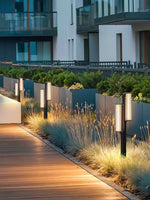 Lumo Arc Duo Outdoor Post Lamp – Modern LED Garden Lighting