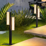 Lumo Arc Duo Outdoor Post Lamp – Modern LED Garden Lighting