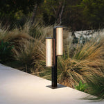 Lumo Arc Duo Outdoor Post Lamp – Modern LED Garden Lighting