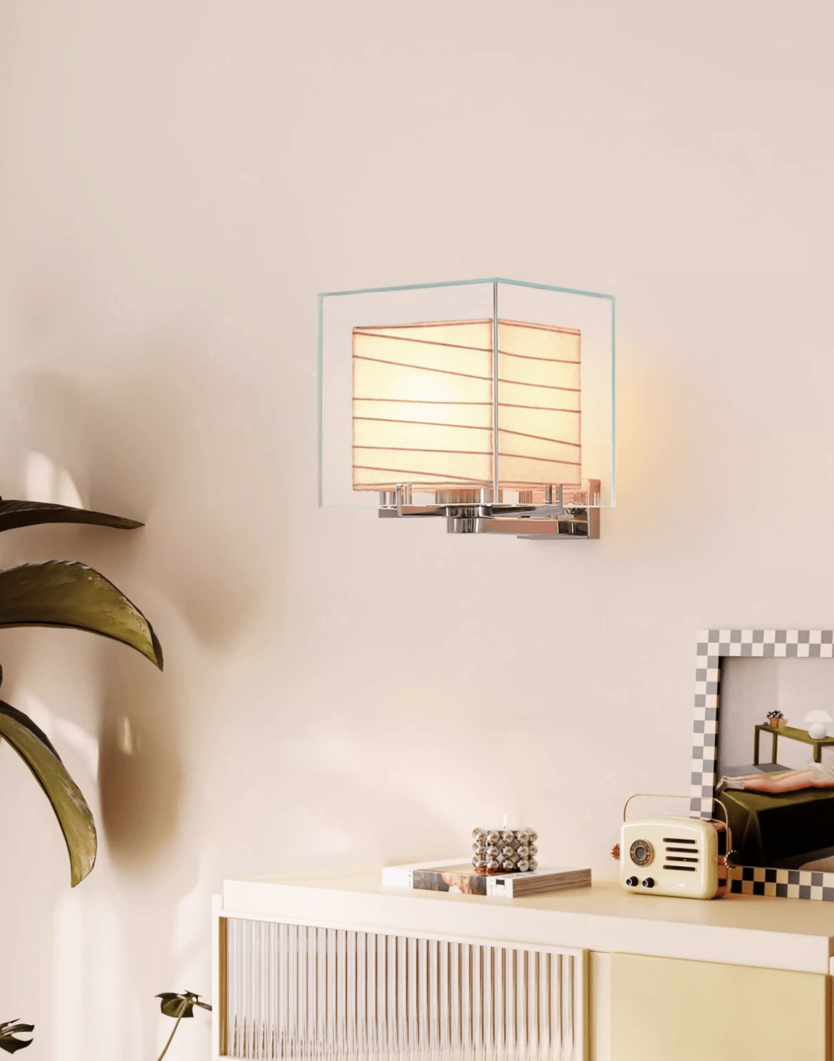 Lumo Cube Wall Sconce – Modern Chrome & Glass Architectural Lighting