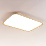 Lumo Stone Travertine LED Flush Mount Ceiling Light for Modern Interiors