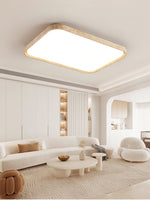 Lumo Stone Travertine LED Flush Mount Ceiling Light for Modern Interiors