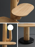 Lumo Tree Floor Lamp – Sculptural Wooden Pet Tower with Ambient LED Light