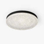 Crystalia Resin Ceiling Light – Modern Flush Mount with Black Iron Frame