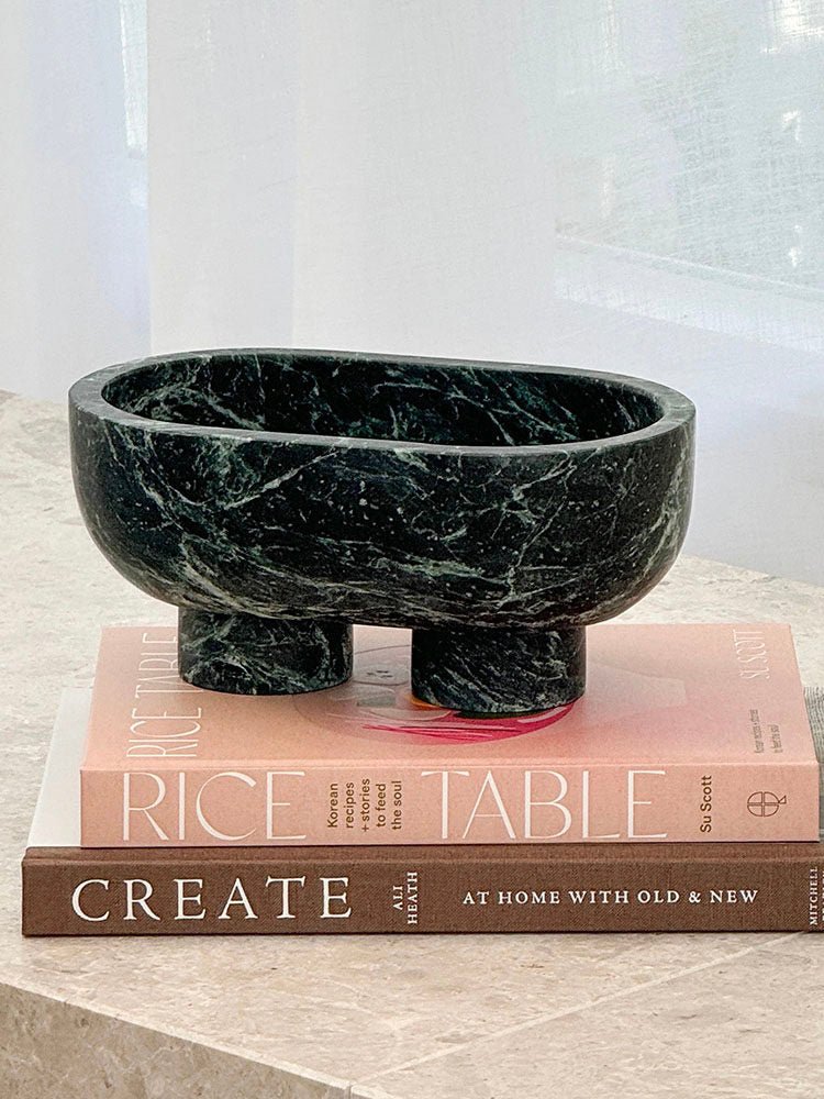 Luna Marble Tray in Natural Stone for Elegant Interiors