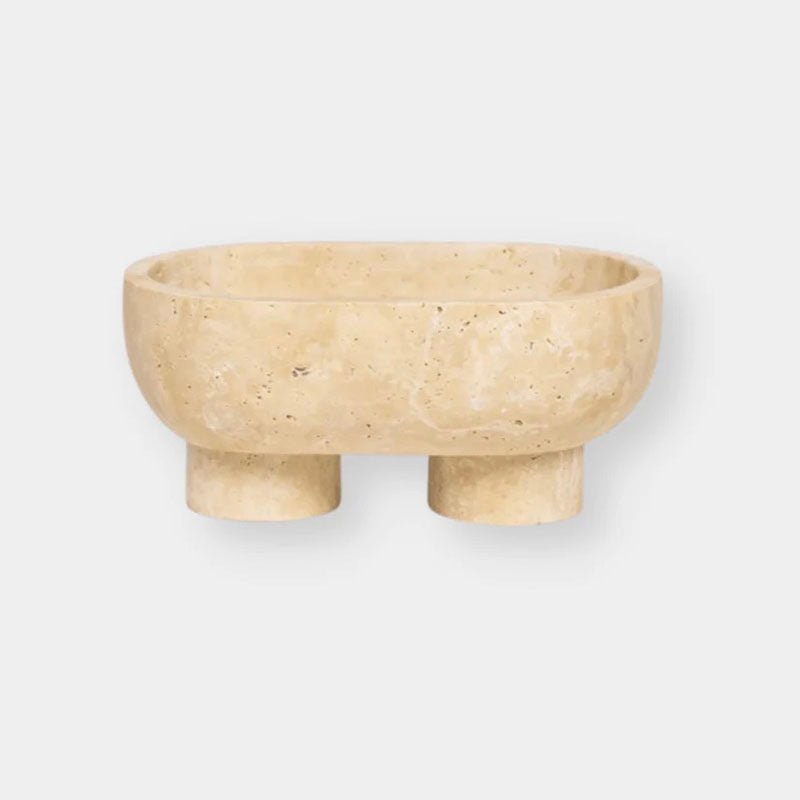 Luna Marble Tray in Natural Stone for Elegant Interiors