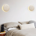 Luna Scallop Wall Sconce in Natural Travertine