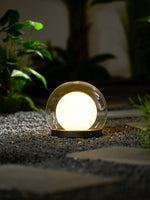 Luna Dome Outdoor Table Lamp – Minimalist Sphere with Protective Glow