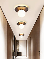 Luna Eruption Flush Mount Ceiling Light in Black Travertine and Opal Glass