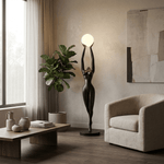 Luna Reach Sculpture Floor Lamp – Modern Art Deco Ambient Lighting