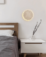 Luna Scallop Wall Sconce in Natural Travertine
