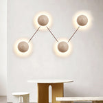 Luna Travertine Wall Sconce – Natural Stone LED Wall Light for Modern Interiors
