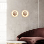Luna Travertine Wall Sconce – Natural Stone LED Wall Light for Modern Interiors