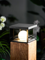 Lunar Crate Outdoor Table Lamp – Modern LED Garden Light