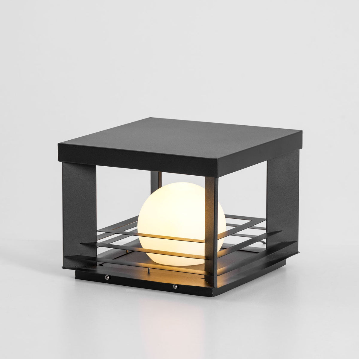 Lunar Crate Outdoor Table Lamp – Modern LED Garden Light