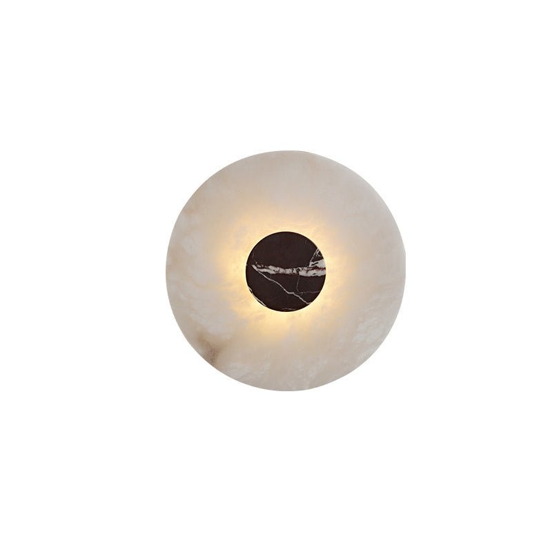 Lunar Veil Alabaster Wall Sconce – Modern LED Wall Light for Bedroom & Living Room