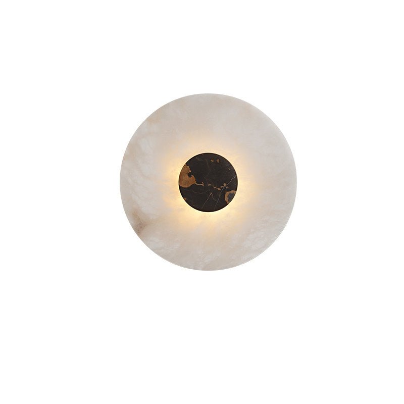 Lunar Veil Alabaster Wall Sconce – Modern LED Wall Light for Bedroom & Living Room