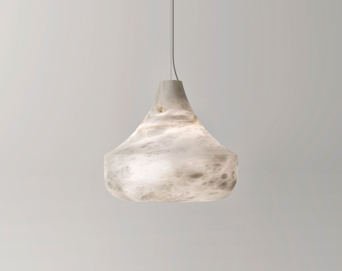 Alabaster Veil Pendant Light – Modern Designer Hanging Lamp for Dining & Living