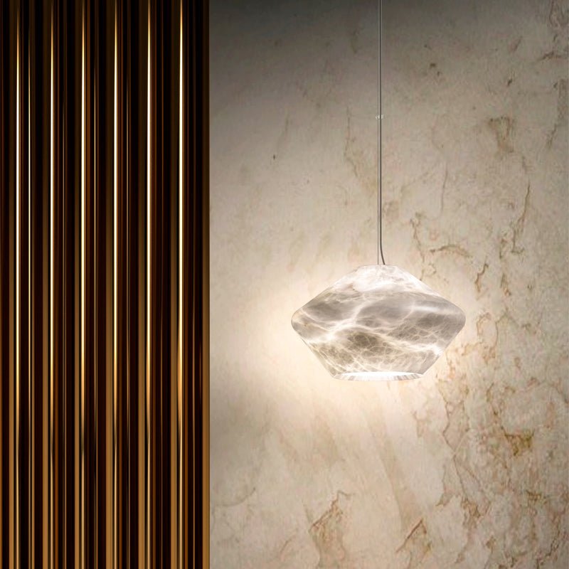 Alabaster Veil Pendant Light – Modern Designer Hanging Lamp for Dining & Living